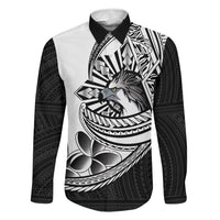 Philippines Eagle Sun Family Matching Short Sleeve Bodycon Dress and Hawaiian Shirt Filipino Agila Polynesian Tattoo Black Color