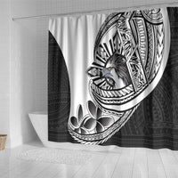 Philippines Eagle Sun Shower Curtain Filipino Agila Polynesian Tattoo Black Color