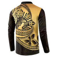 Philippines Eagle Sun Button Sweatshirt Filipino Agila Polynesian Tattoo Gold Color