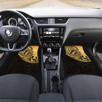 Philippines Eagle Sun Car Mats Filipino Agila Polynesian Tattoo Gold Color LT14 Set 2pcs - Front Gold - Polynesian Pride