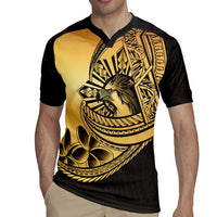 Philippines Eagle Sun Rugby Jersey Filipino Agila Polynesian Tattoo Gold Color LT14 - Polynesian Pride