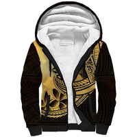 Philippines Eagle Sun Sherpa Hoodie Filipino Agila Polynesian Tattoo Gold Color LT14 Unisex Gold - Polynesian Pride