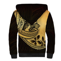Philippines Eagle Sun Sherpa Hoodie Filipino Agila Polynesian Tattoo Gold Color LT14 - Polynesian Pride