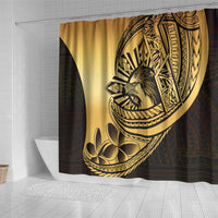 Philippines Eagle Sun Shower Curtain Filipino Agila Polynesian Tattoo Gold Color