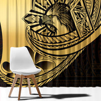 Philippines Eagle Sun Window Curtain Filipino Agila Polynesian Tattoo Gold Color LT14 - Polynesian Pride