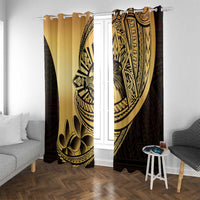 Philippines Eagle Sun Window Curtain Filipino Agila Polynesian Tattoo Gold Color LT14 With Grommets Gold - Polynesian Pride