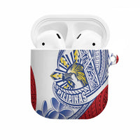 Philippines Eagle Sun AirPods Case Filipino Agila Polynesian Tattoo Flag Color LT14 Red - Polynesian Pride