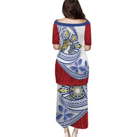 Philippines Eagle Sun Family Matching Puletasi and Hawaiian Shirt Filipino Agila Polynesian Tattoo Flag Color