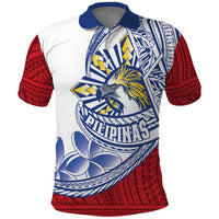 Philippines Eagle Sun Polo Shirt Filipino Agila Polynesian Tattoo Flag Color