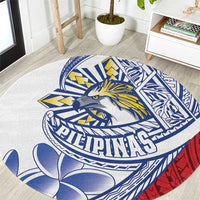 Philippines Eagle Sun Round Carpet Filipino Agila Polynesian Tattoo Flag Color
