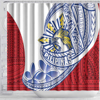 Philippines Eagle Sun Shower Curtain Filipino Agila Polynesian Tattoo Flag Color