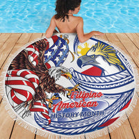 Filipino American History Month Beach Blanket Philippines Agila USA Eagle Mix Flag LT14 - Polynesian Pride