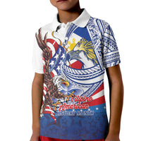 Filipino American History Month Kid Polo Shirt Philippines Agila USA Eagle Mix Flag