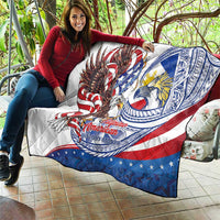 Filipino American History Month Quilt Philippines Agila USA Eagle Mix Flag