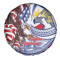 Filipino American History Month Spare Tire Cover Philippines Agila USA Eagle Mix Flag
