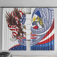 Filipino American History Month Window Curtain Philippines Agila USA Eagle Mix Flag