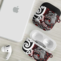 Personalised Aotearoa Bulldog AirPods Case New Zealand Maori Taniko Art - Polynesian Pride