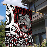 Personalised Aotearoa Bulldog Garden Flag New Zealand Maori Taniko Art