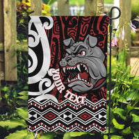 Personalised Aotearoa Bulldog Garden Flag New Zealand Maori Taniko Art