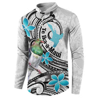 Aotearoa Te Ika-a-Maui Button Sweatshirt South Island Kekeru Maori Koru LT14 - Polynesian Pride