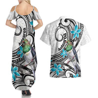 Aotearoa Te Ika-a-Maui Couples Matching Summer Maxi Dress and Hawaiian Shirt South Island Kekeru Maori Koru