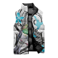 Aotearoa Te Ika-a-Maui Sleeveless Puffer Jacket South Island Kekeru Maori Koru - Polynesian Pride