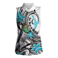 Aotearoa Te Ika-a-Maui Women Sleeveless Polo Shirt South Island Kekeru Maori Koru
