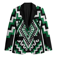 Green New Zealand Taniko Poutama Patikitiki Blazer - Polynesian Pride