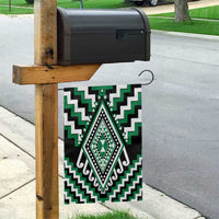 Green Aotearoa Taniko Poutama Patikitiki Garden Flag