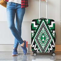Green Aotearoa Taniko Poutama Patikitiki Luggage Cover