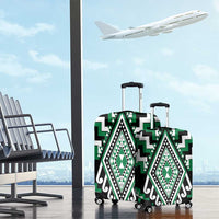 Green Aotearoa Taniko Poutama Patikitiki Luggage Cover