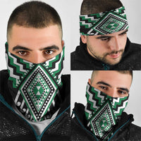 Green New Zealand Taniko Poutama Patikitiki Neck Gaiter - Polynesian Pride