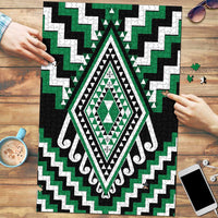 Green New Zealand Taniko Poutama Patikitiki Puzzle - Polynesian Pride