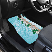 Cook Islands Tiare Maori With Conch Shell Car Mats Pasifika Fest Polynesian Tattoo Turquoise