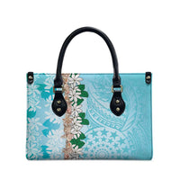 Cook Islands Tiare Maori With Conch Shell Leather Bag Pasifika Fest Polynesian Tattoo Turquoise LT14 - Polynesian Pride