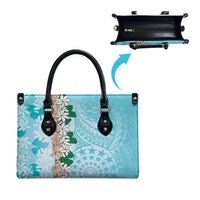 Cook Islands Tiare Maori With Conch Shell Leather Bag Pasifika Fest Polynesian Tattoo Turquoise LT14 - Polynesian Pride
