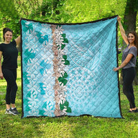 Cook Islands Tiare Maori With Conch Shell Quilt Pasifika Fest Polynesian Tattoo Turquoise
