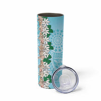 Cook Islands Tiare Maori With Conch Shell Skinny Tumbler Pasifika Fest Polynesian Tattoo Turquoise
