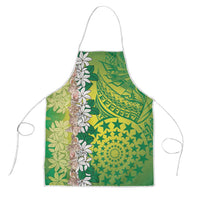 Cook Islands Tiare Maori With Conch Shell Apron Pasifika Fest Polynesian Tattoo Green LT14 Green - Polynesian Pride
