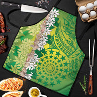 Cook Islands Tiare Maori With Conch Shell Apron Pasifika Fest Polynesian Tattoo Green LT14 Green - Polynesian Pride