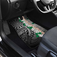 Cook Islands Tiare Maori With Conch Shell Car Mats Pasifika Fest Polynesian Tattoo Black