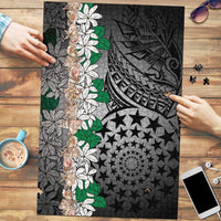 Cook Islands Tiare Maori With Conch Shell Puzzle Pasifika Fest Polynesian Tattoo Black LT14 Black - Polynesian Pride