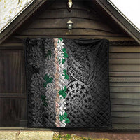 Cook Islands Tiare Maori With Conch Shell Quilt Pasifika Fest Polynesian Tattoo Black