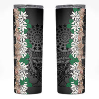 Cook Islands Tiare Maori With Conch Shell Skinny Tumbler Pasifika Fest Polynesian Tattoo Black