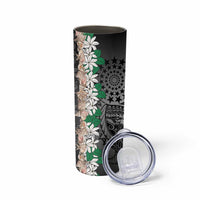 Cook Islands Tiare Maori With Conch Shell Skinny Tumbler Pasifika Fest Polynesian Tattoo Black