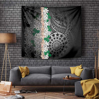 Cook Islands Tiare Maori With Conch Shell Tapestry Pasifika Fest Polynesian Tattoo Black LT14 Black - Polynesian Pride