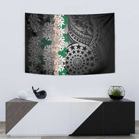 Cook Islands Tiare Maori With Conch Shell Tapestry Pasifika Fest Polynesian Tattoo Black LT14 - Polynesian Pride