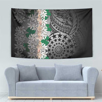 Cook Islands Tiare Maori With Conch Shell Tapestry Pasifika Fest Polynesian Tattoo Black LT14 - Polynesian Pride