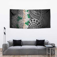 Cook Islands Tiare Maori With Conch Shell Tapestry Pasifika Fest Polynesian Tattoo Black LT14 - Polynesian Pride