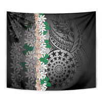 Cook Islands Tiare Maori With Conch Shell Tapestry Pasifika Fest Polynesian Tattoo Black LT14 - Polynesian Pride